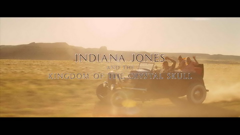 Titelbildschirm vom Film Indiana Jones und das Königreich des Kristallschädels